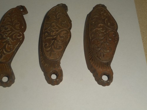 Antique Cast Iron EASTLAKE VICTORIAN Drawer Pulls Bin Handles PAT DEC 1873 (4) - Picture 14 of 24