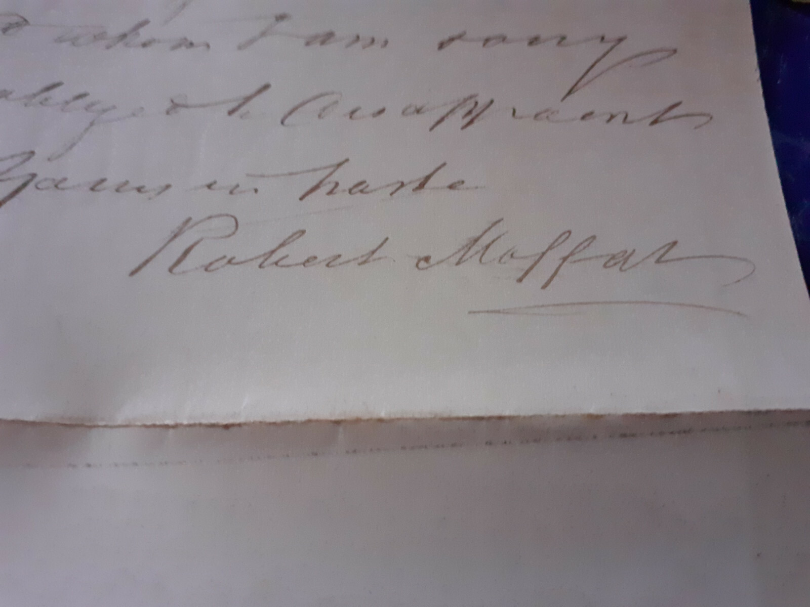 Robert Moffat Missionar Autogramm Brief 1871 Original Umschlag Trauerpapier