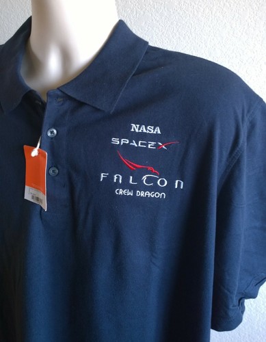 NASA POLO SHIRT FALCON 9 CREW DRAGON | eBay