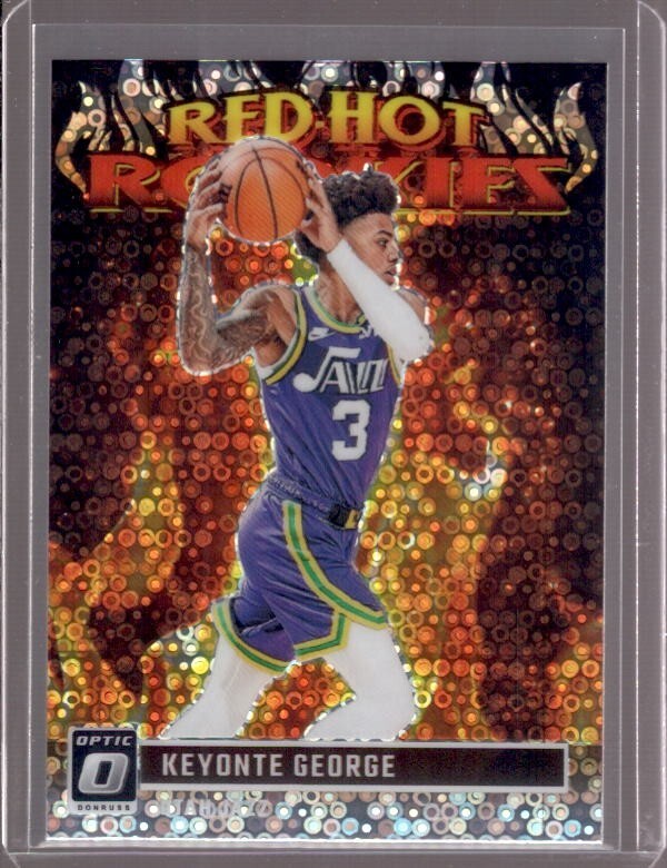 KEYONTE GEORGE 2023-24 Donruss Optic Fast Break Red Hot Rookies 4 Disco Prizm RC