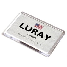 FRIDGE MAGNET - Luray - Kansas - USA - Lat/Long