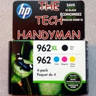 4-PACK HP GENUINE 962XL BLACK & 962 COLOR INK (RETAIL BOX) OFFICEJET PRO 9025