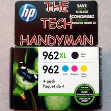 4-PACK HP GENUINE 962XL BLACK  962 COLOR INK RETAIL BOX OFFICEJET PRO 9025