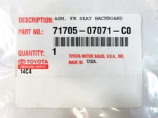 Genuine OEM Toyota 71705-07071-C0 Driver/Passenger Seat Back Panel 13-18 Avalon