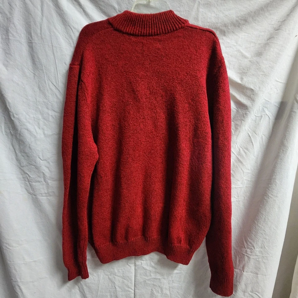 Chaps Mens Knit Caridgan Sweater Classic Half Zip Mock Turtleneck NWT Size XL - Image 3 of 4