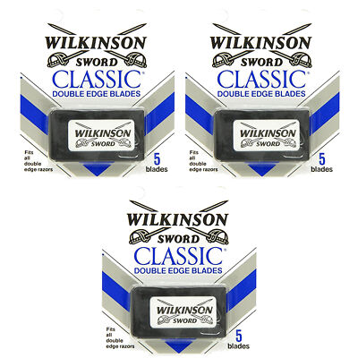 Pack of (3) NEW Wilkinson Sword Classic 5 Double Edge Blades
