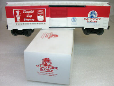 LIONEL/PVP 1989 VALLEY FORGETCA CAMPBELLS SOUP BOX CAR MINT ORIGINAL BOX