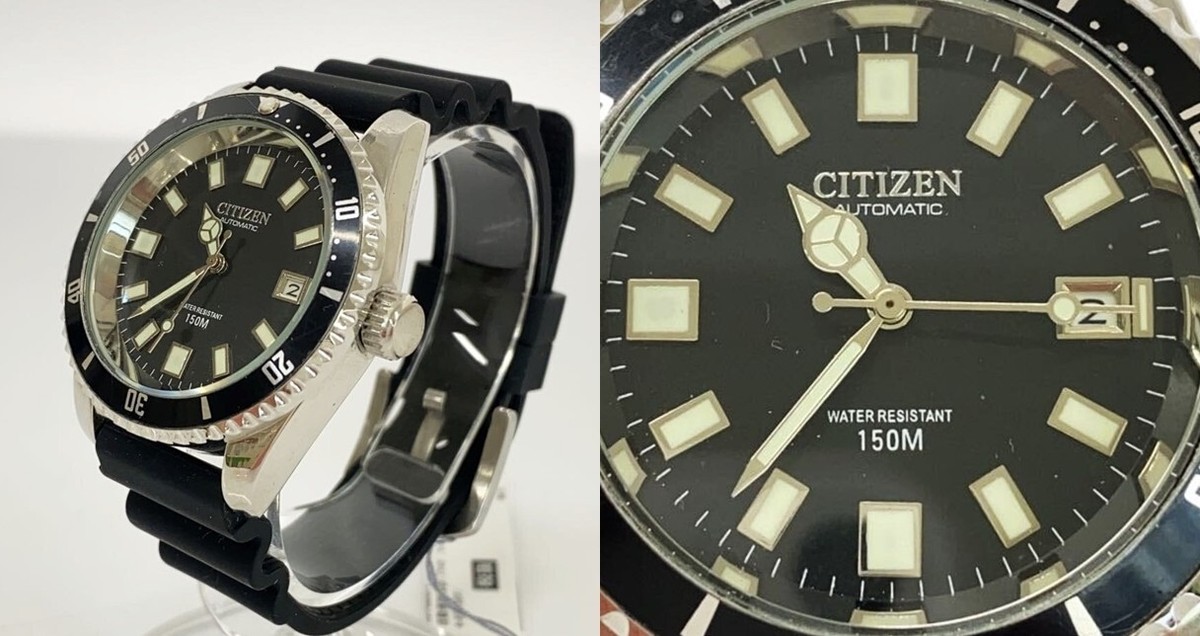 Oh Citizen Challenge Diver 4-820789y Automatic 1978 Black Oh Citizen Challenge Diver 4-820789y Automatic 1978 Black