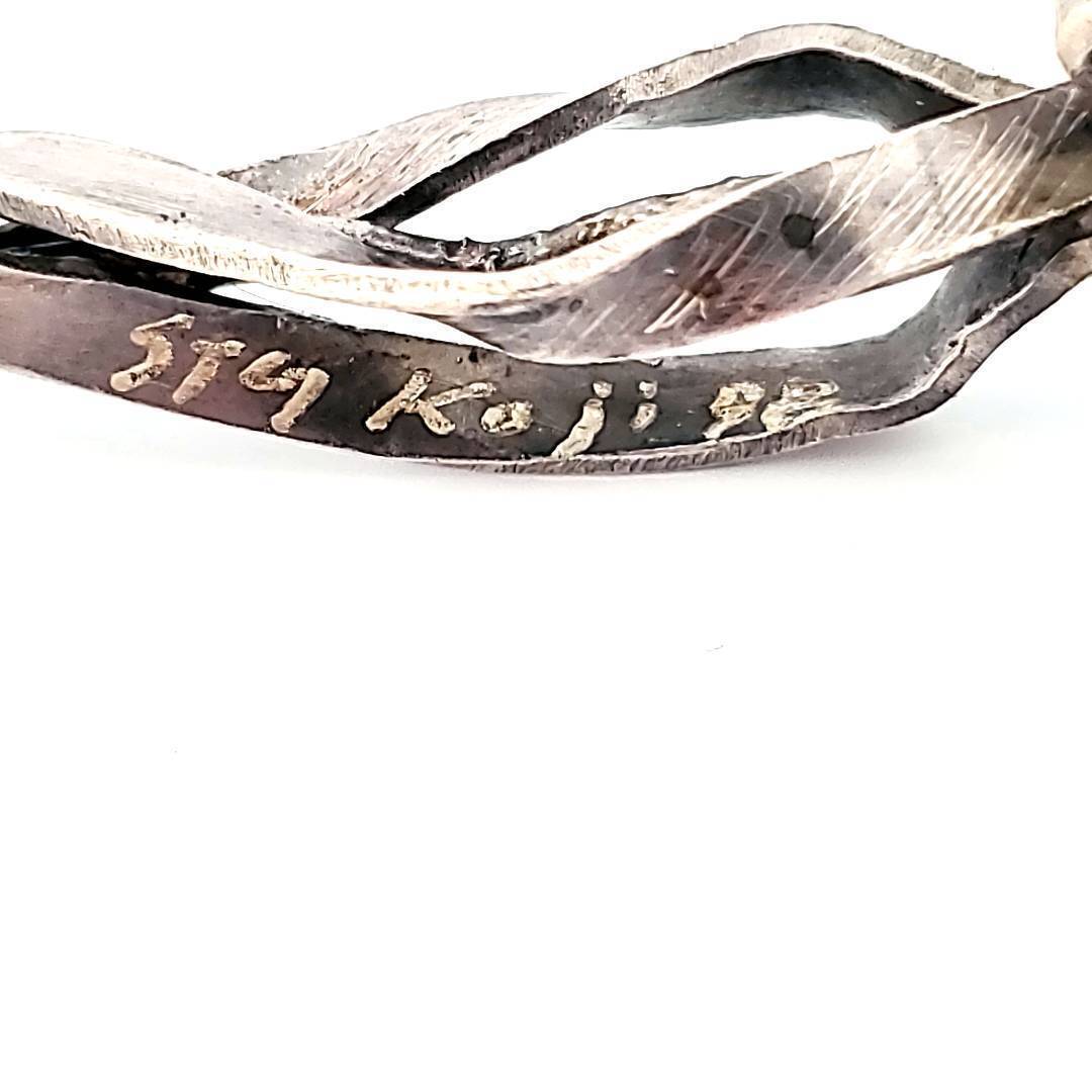 HAND WROUGHT STERLING SILVER MODERNIST PENDANT BY… - image 7