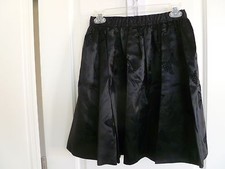 Vintage 80s Black satin Skirt