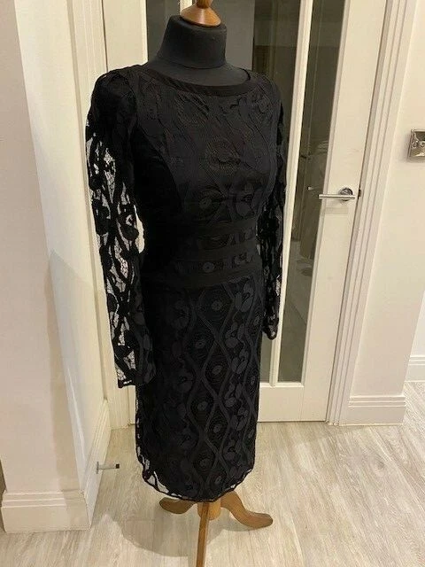 Ladies lace cheap midi dress