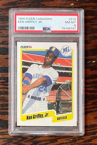 Ken Griffey Jr 1990 Fleer Canadian #513 - PSA 8
