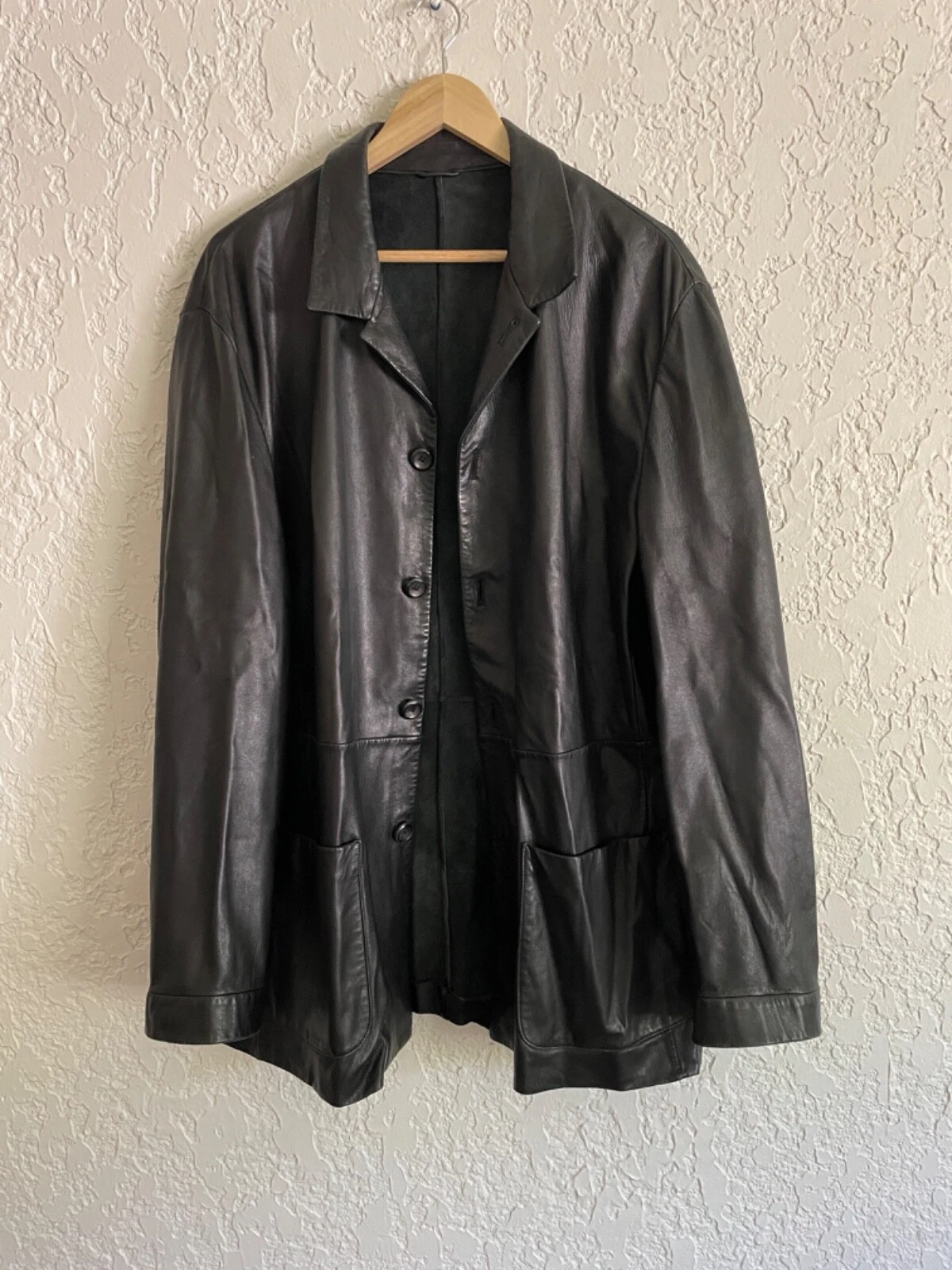 DIOR ? GIORGIO ARMANI® Giacca Cappotto Auto Blazer Pelle di Agnello Nero 44