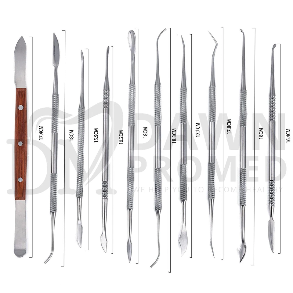 Kit de modelado de espátula de tallado de 10 piezas y juego de herramientas de escultura de cerámica de arcilla metálica Foto 2 de 4