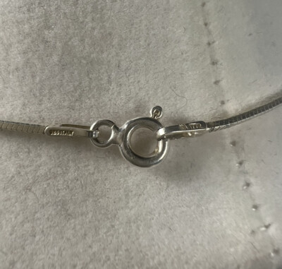 Sterling Silver Vintage Nefertiti Pendant on Sterling Cable Chain