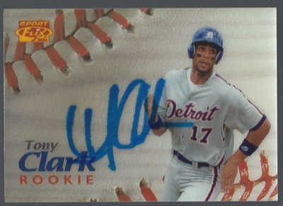 1996 Sportflix #123 Tony Clark IP autograph signed card | eBay
