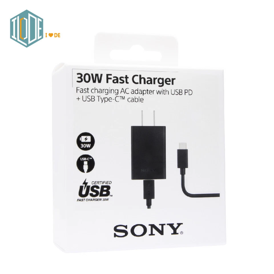 Original Sony Official 30W Fast Charger with USB PD + USB Type-C Cable (XQZ-UC1) - Image 2 of 4