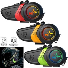 Motorcycle Helmet Headset Wireless Bluetooth Headphone HandsFree Call Waterproof