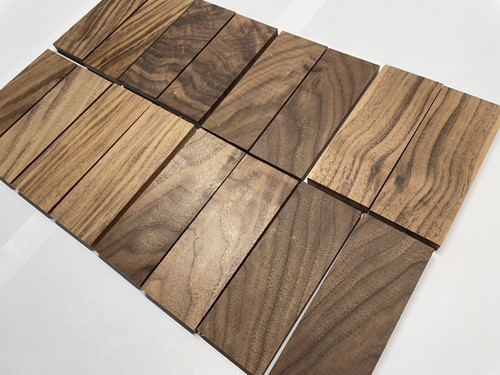 16 KD Black Walnut Book matched Knife Scales, 8 Sets Nice Grain 5” X 2” X 3/8” - Picture 2 of 13