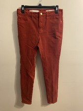 Pilcro and the Letterpress High-Rise Skinny Red Corduroy Style Slacks Size 28