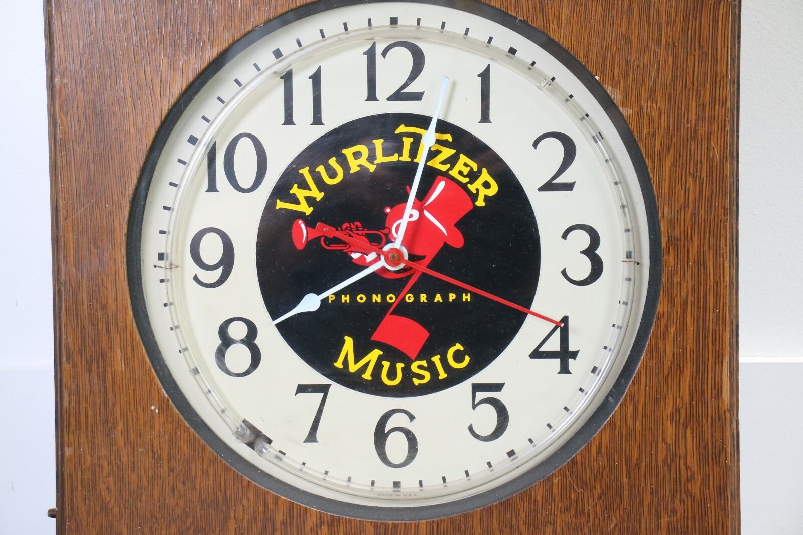 Vintage Wurlitzer Phonograph Music neon clock advertising sign eBay