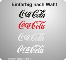 4x Aufkleber Coca Cola je 6cm f&uuml;r Modellbau Modellauto einfarbig nach Wunsch