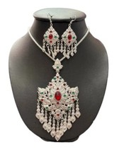 Thai traditional jewelry costume wedduing necklace earrings dance antique ramtha