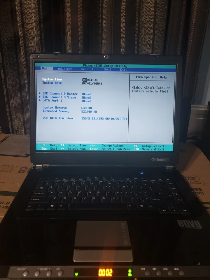 RARE Voodoo Envy Mi:732 PentiumM 1.73 1gb 40gb FACTORY Windows XP OS Clevo M560A - Image 4 of 4