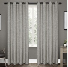 Exclusive Home Curtains Vesta Textured Linen Blackout Set of 2 Panels New