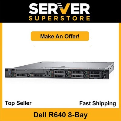 Dell PowerEdge R640 Server 2x Gold 6134-3.2GHz =16 Cores H730P 32GB 2x 250GB SSD