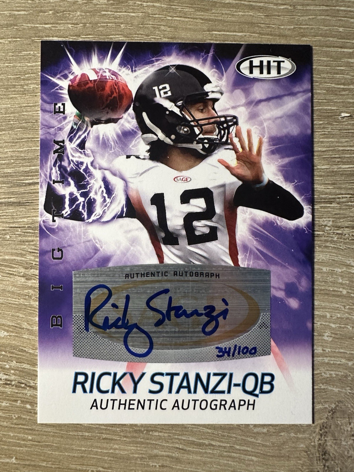 Ricky Stanzi SA-GE Hit Big Time Autographs #ABT13 Base