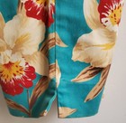 Jones New York Sport Pants Sz 8 Blue Floral Beige Red Stretch Pockets Cropped — photo 3