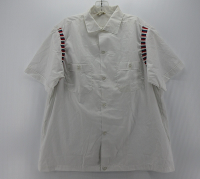 VINTAGE Nat Nast Shirt Men Large White Bowling 70s Leisure