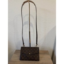 Authentic Louis Vuitton Monogram Pochette Double Rabat Dust Bag COA Inc