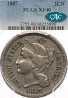 1887-P Three Cent Nickel — photo from another recent sale