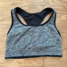 VSX Victoria's Secret Sports Bra Size XS  Reversible Black/Gray Racerback