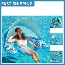 Elegant Inflatable Pool Float Chair with Canopy - Ideal for Summer Relaxation