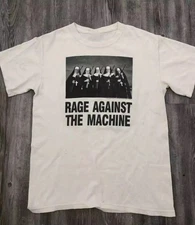 Rage Against The Machine 1997 Vintage Tour White Retro Reprint T-Shirt S-4XL