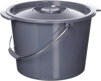 Commode Bucket with Lid and Handle Case