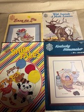 Lot of Four Vintage 4 Designs by Gloria  Pat Cross Stitch Booklets Leaflets
