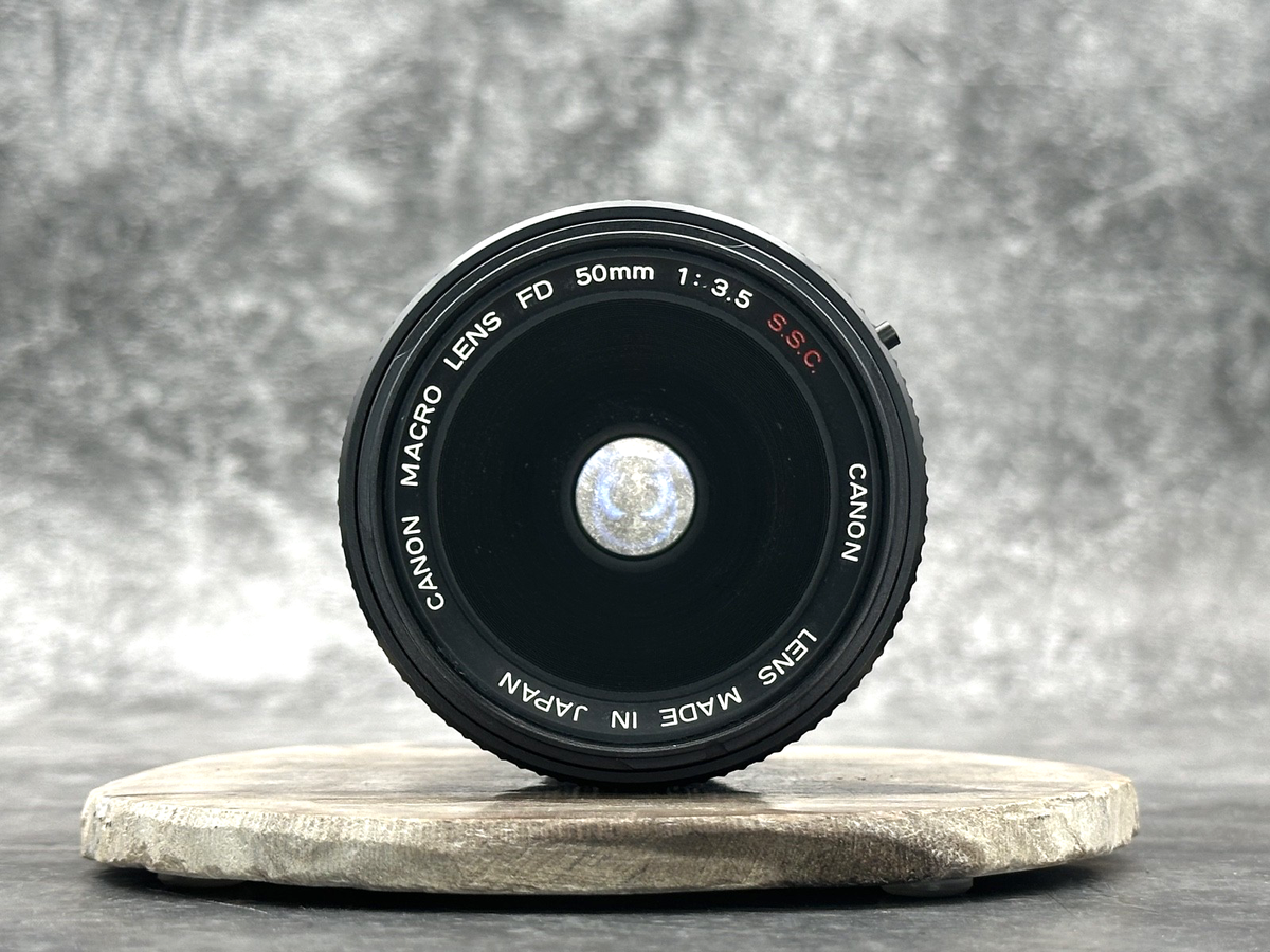 EXC+5] CANON Macro FD 50mm f3.5 S.S.C. MF Lens w/Cap, Case from