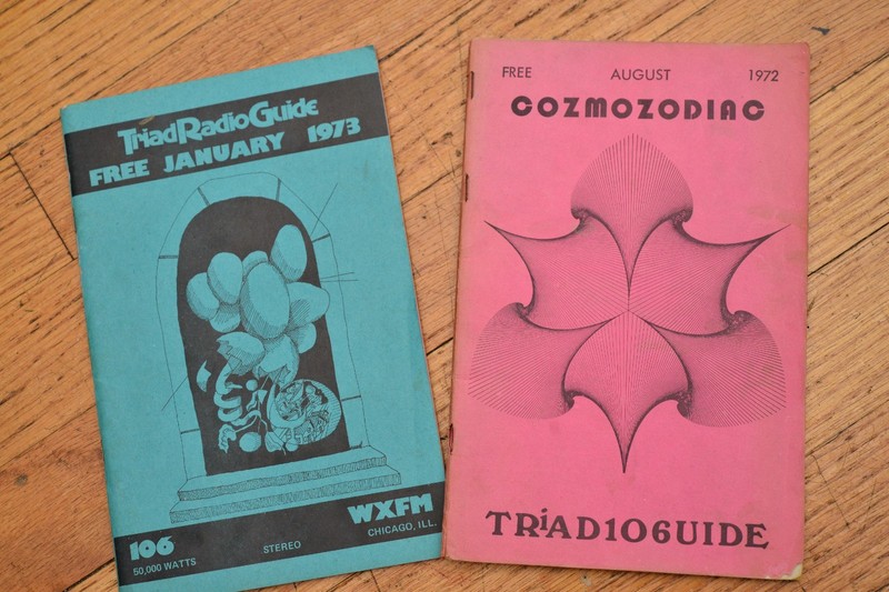 2 Rare Issues 1970's Triad Radio Magazine Program Guide Cozmozodiac  Chgo WXFM