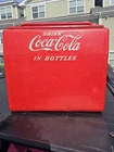 Vintage COCA-COLA Red Metal Cooler 1950s Cavalier  18" GREAT CONDITION Pull out