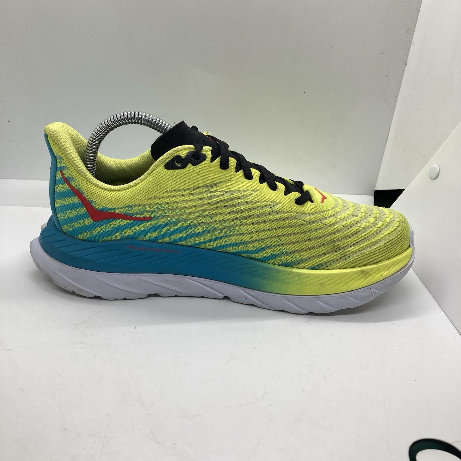 Hoka One One Mach 5 Shoes Womens 8B Yellow Blue Running Sneakers PROFLY Athletic thumbnail 6