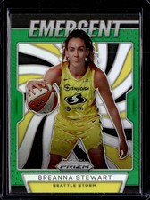 2020 Panini Prizm WNBA Breanna Stewart #8 Emergent Green Prizm Seattle Storm