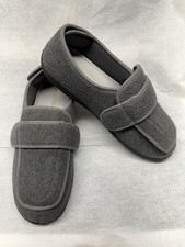 Foamtreads Men  s Physician Slippers Gray Fabric Indoor/Outdoor Size 11ED