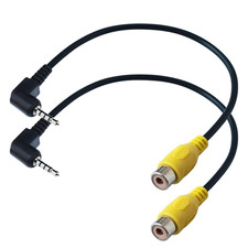 2.5Mm to RCA Cable 2 Pack 90 Degree Angle Av-In Aux 2.5Mm TRRS Male Plug to RCA