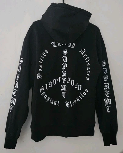 FW19 Supreme Stop Crying Hooded Sweatshirt black hoodie M medium Positive Energy
