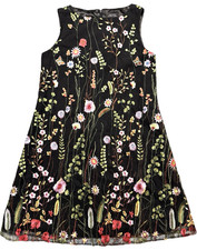TAHARI Arthur Levine  Size 4   BLACK Floral Lace Overlay Sleeveless SHEATH DRESS