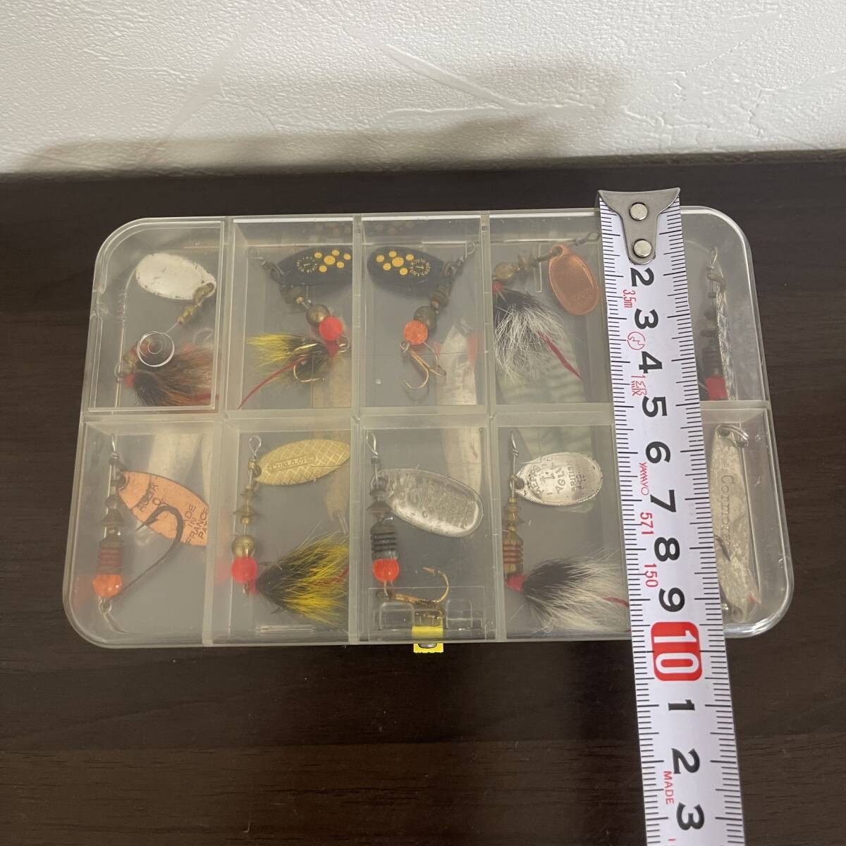 Old spoon set, Dardele, Imp, Abu, Toby, Mepps spinner, with case, old Dardele, - Image 7